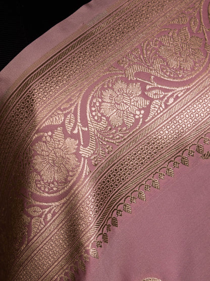 Mashru Silk In Alphi Buti Design In Traditional Banarasi-Pink