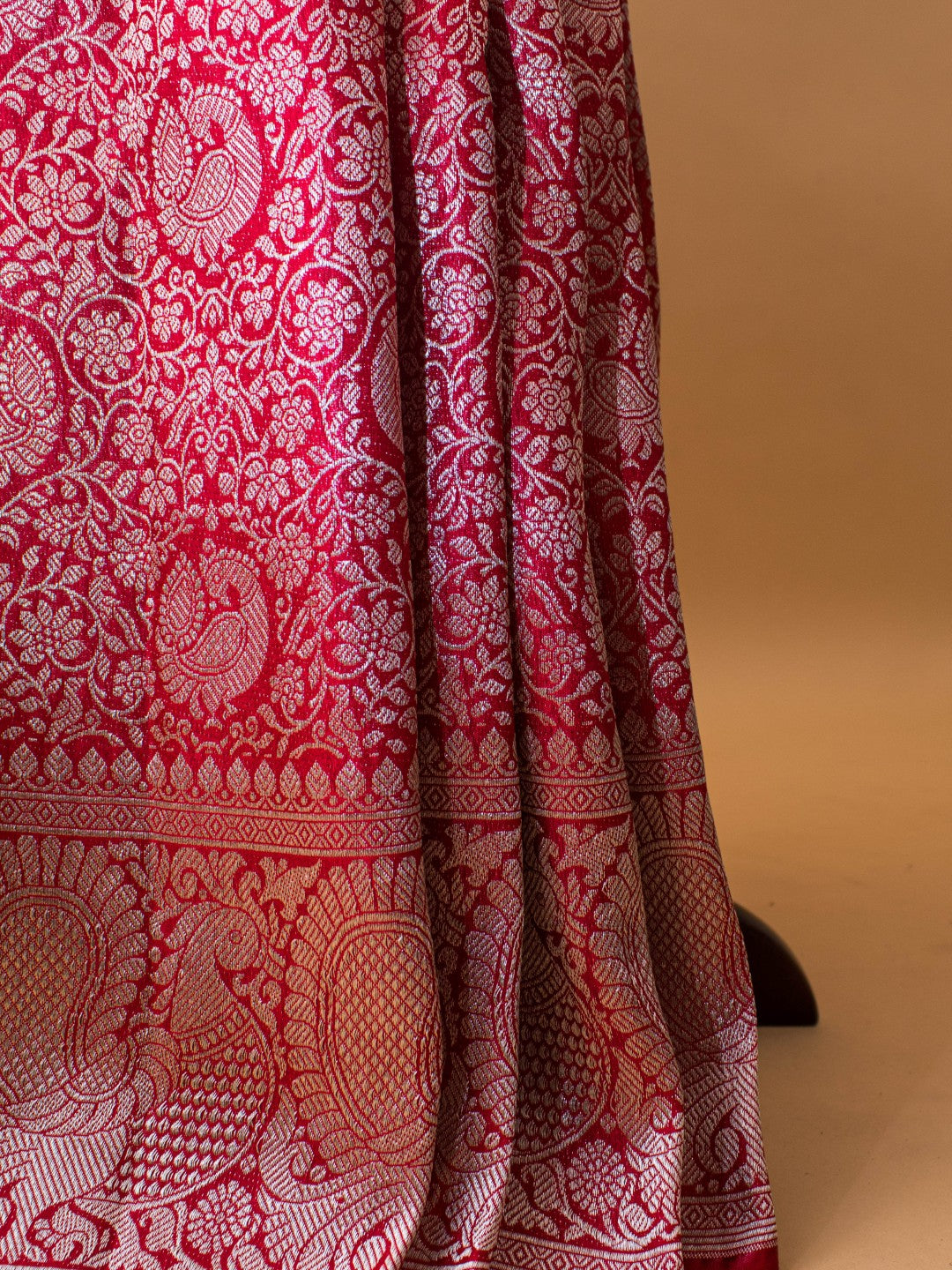 Soft Silk Saree In Tanchui Jamawar Style Weaving - Pink