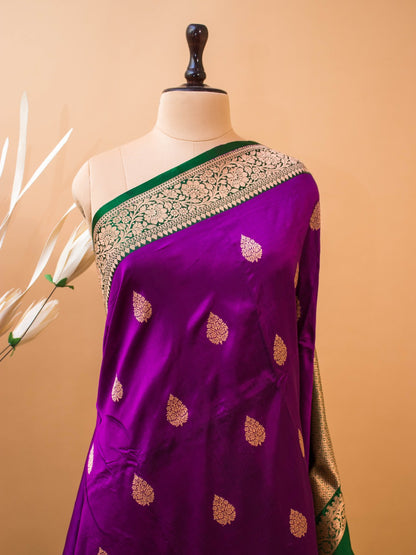 Pure Kataan Silk Contrast Ragkaat Border Design