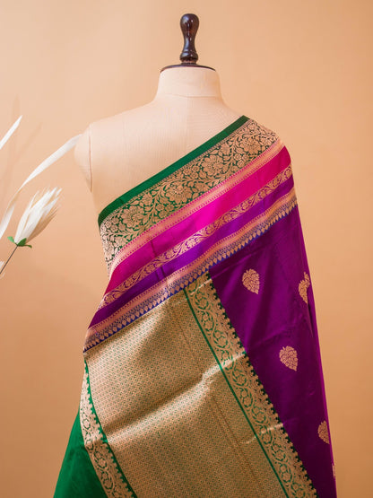 Pure Kataan Silk Contrast Ragkaat Border Design
