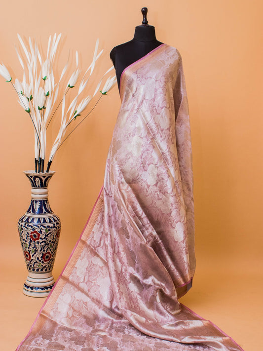 Pure Organza Tissue In Tanchui Hand Weaving- Purple