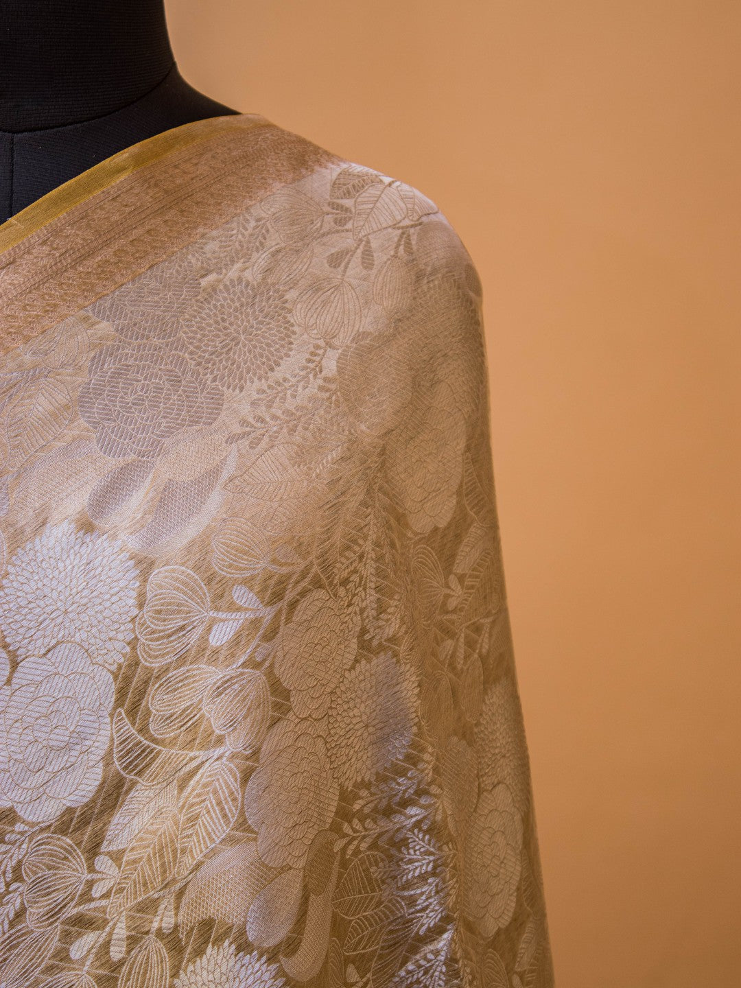 Pure Organza Tissue In Tanchui Hand Weaving- Yellow