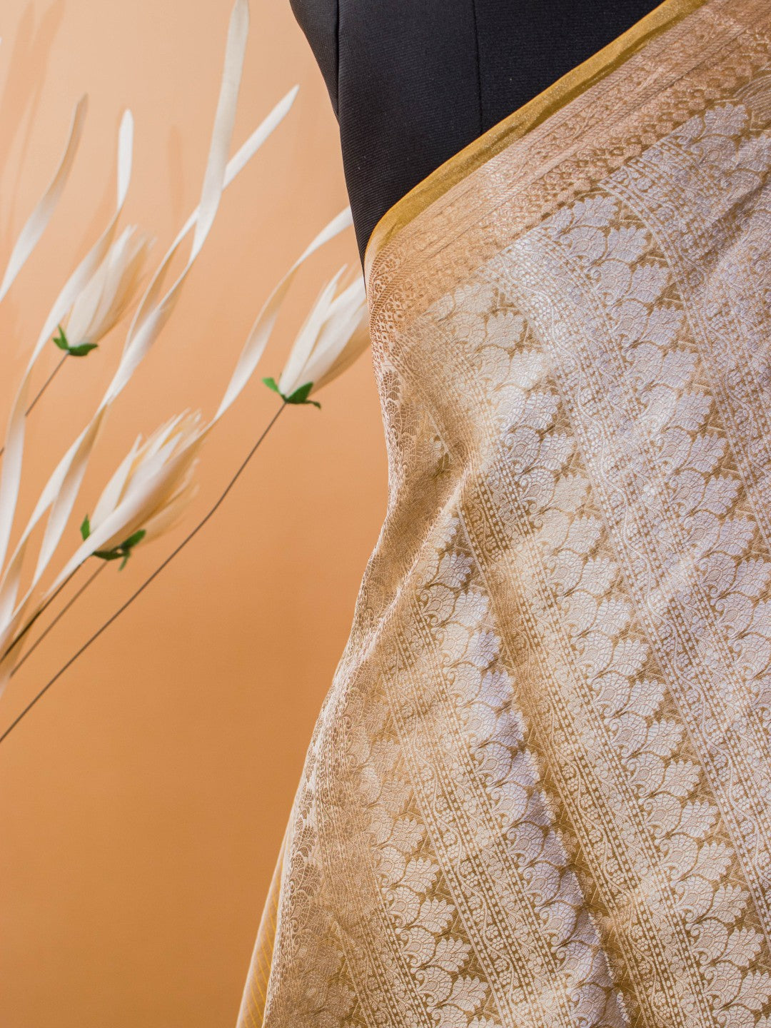Pure Organza Tissue In Tanchui Hand Weaving- Yellow