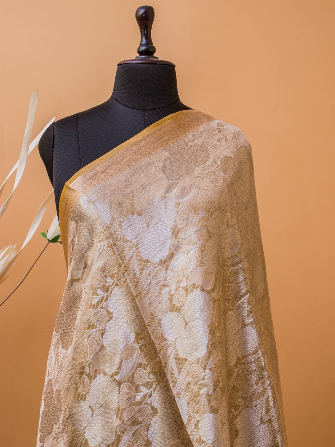 Pure Organza Tissue In Tanchui Hand Weaving- Yellow