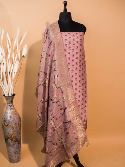 Pure Silk Digital Printed Unstitched Suit