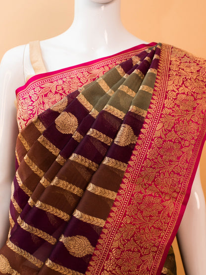 Rangaat Weaved In Kora Silk Saree