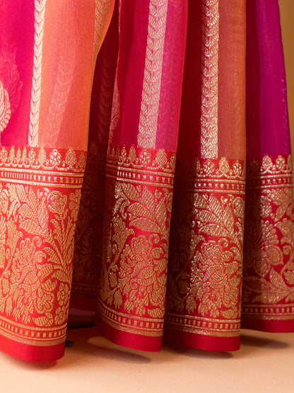 Rangaat Weaved In Kora Silk Saree - Multi