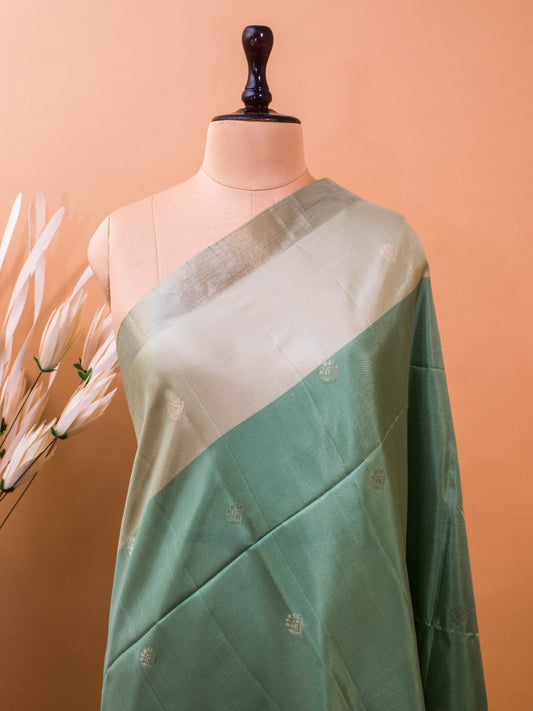 Contemporary Zari Weaving In Pure Silk