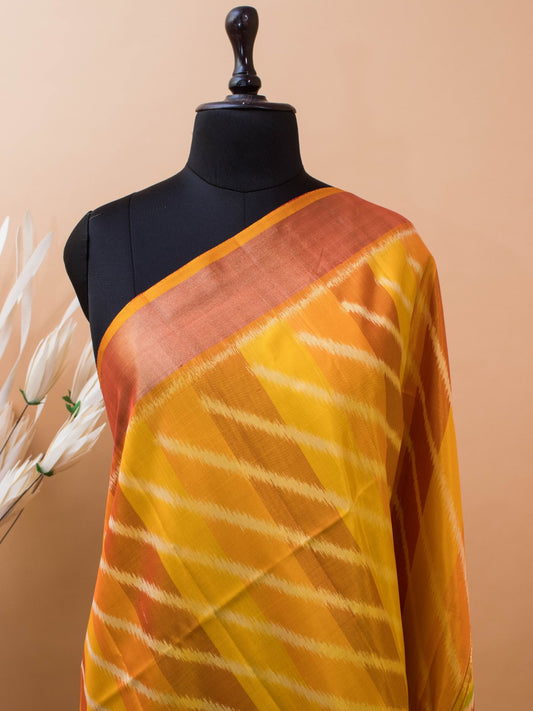 Traditional Ekkat Style Designer Sarees In Pure Silk