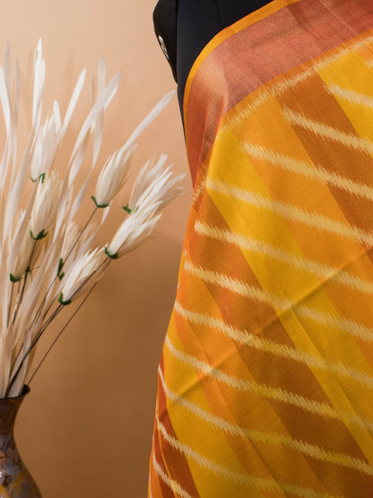 Traditional Ekkat Style Designer Sarees In Pure Silk