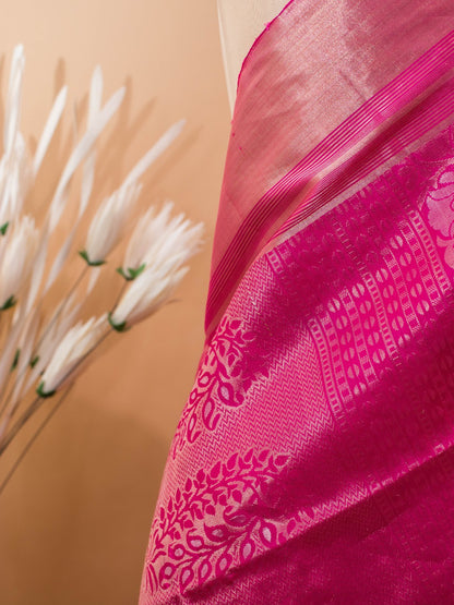 Contemporary Bird Motif In Pure Soft Silk