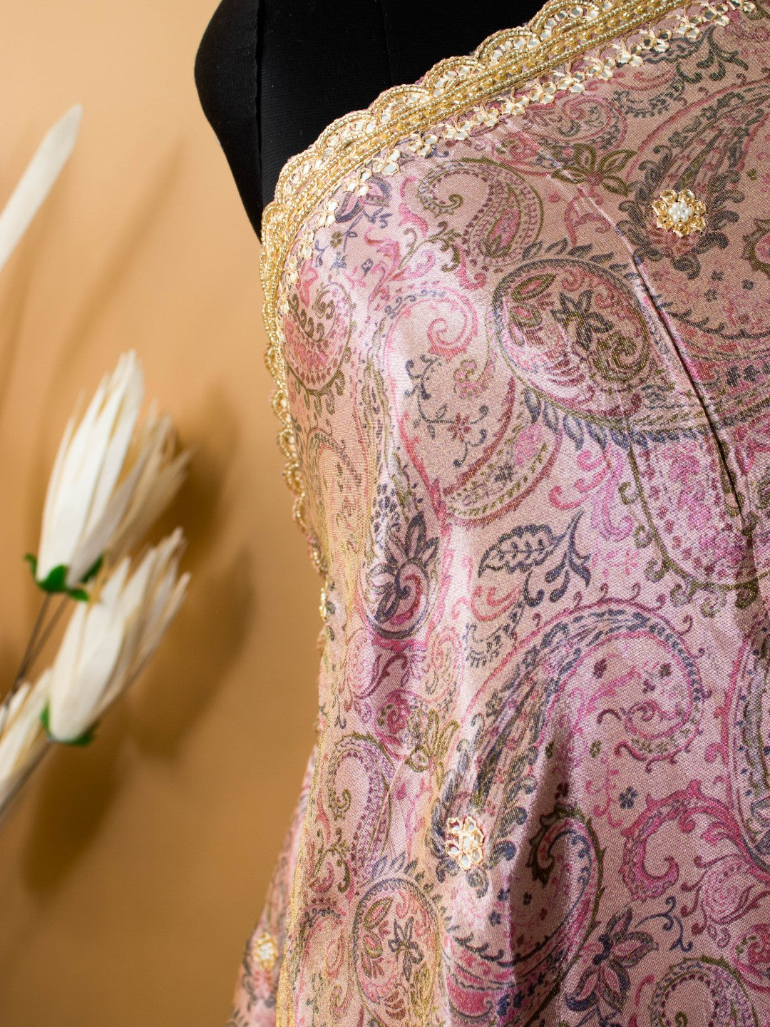 Contemporary Printed Saree With Handwork