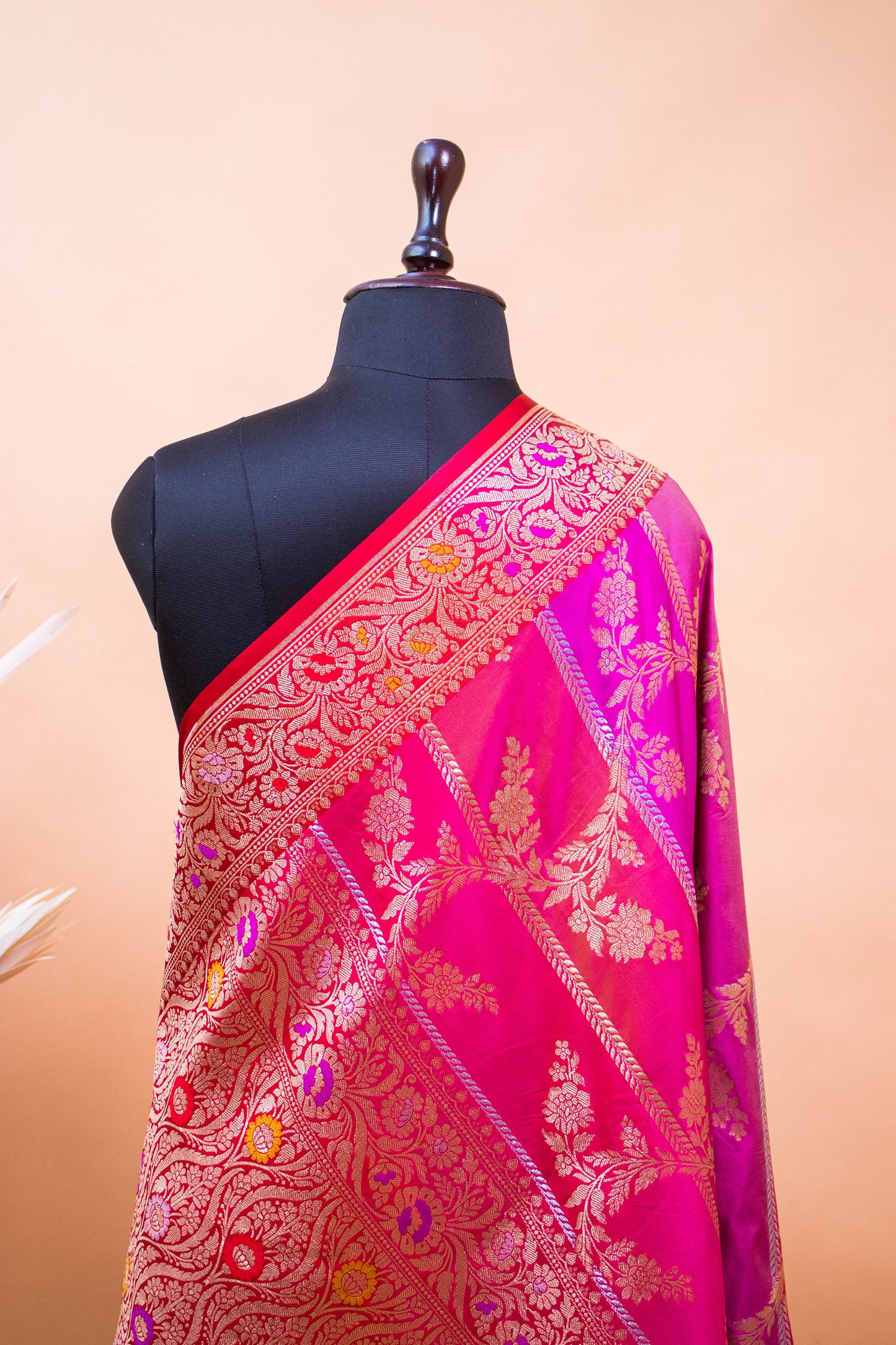 Designer Banarsi Saree In Rangkaat Weaving - Multi Color