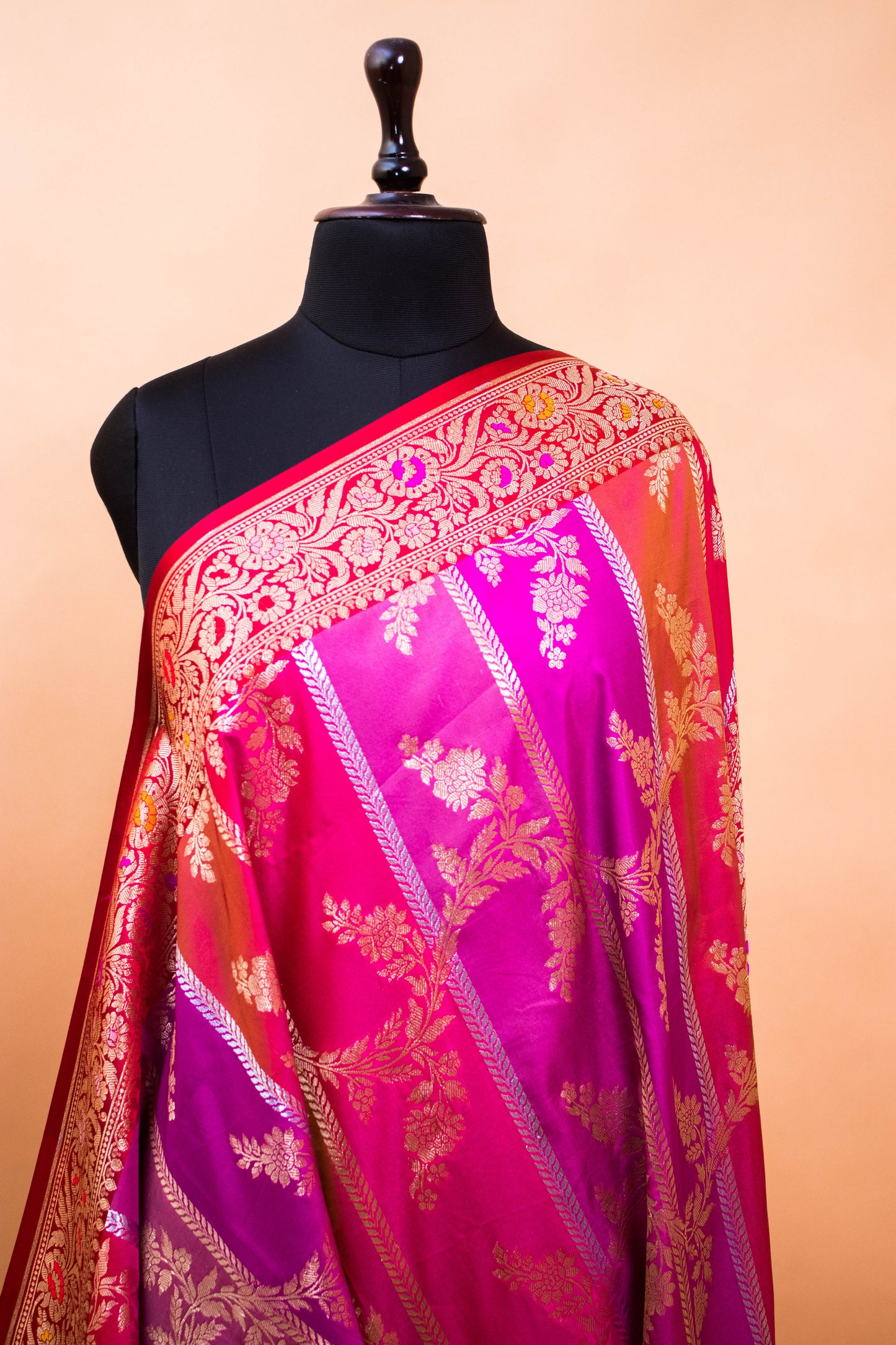 Designer Banarsi Saree In Rangkaat Weaving - Multi Color