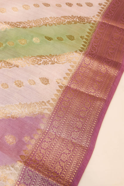 Banarasi Rangkaaat Weaving In Pure SilkMulti Color