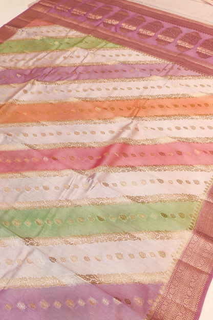 Banarasi Rangkaaat Weaving In Pure SilkMulti Color