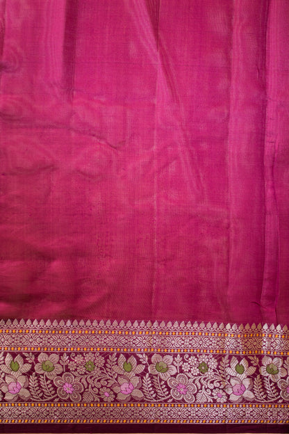 Meenakari Jaal And Butti All Over In Pure Dupion Silk Piurple