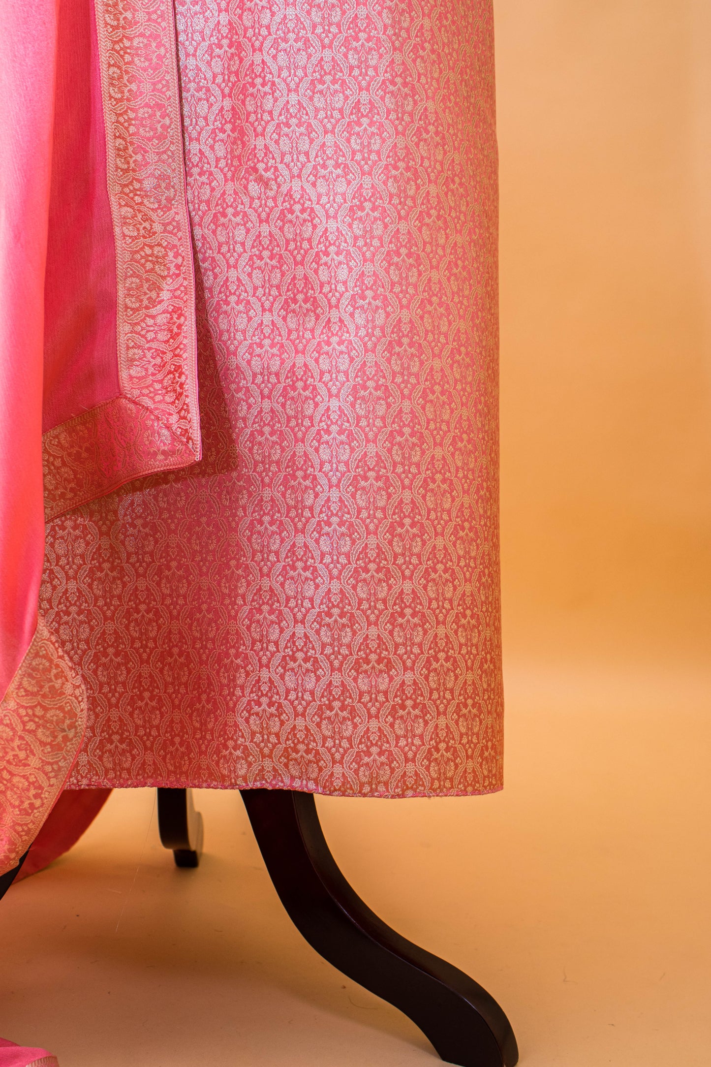 Banarasi Tanchui Weaving Suite Fabric With Georgette Dupatta-Pink