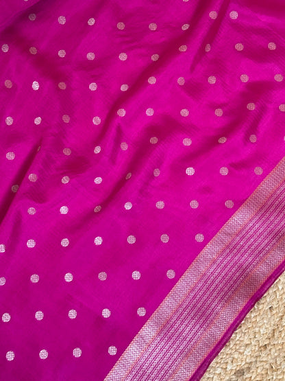 Contemporary Weaved Meenakari Border In Kota Silk Fabric Saree - Wine
