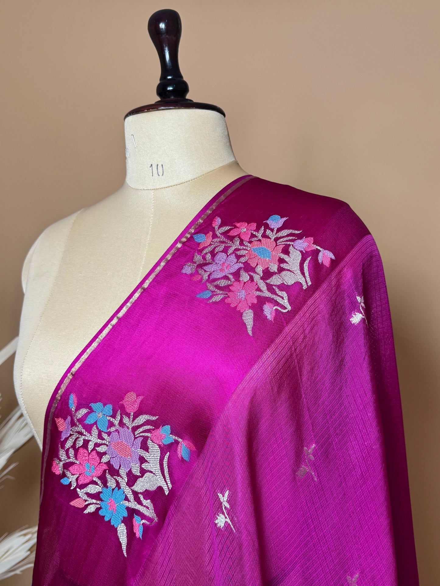 Contemporary Weaved Meenakari Border In Kota Silk Fabric Saree - Wine