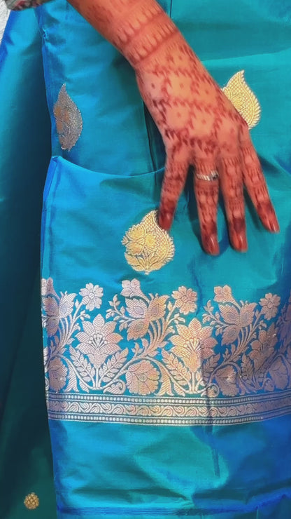 Mashru Silk Minakari Banarasi Jungla Unstitched Suit