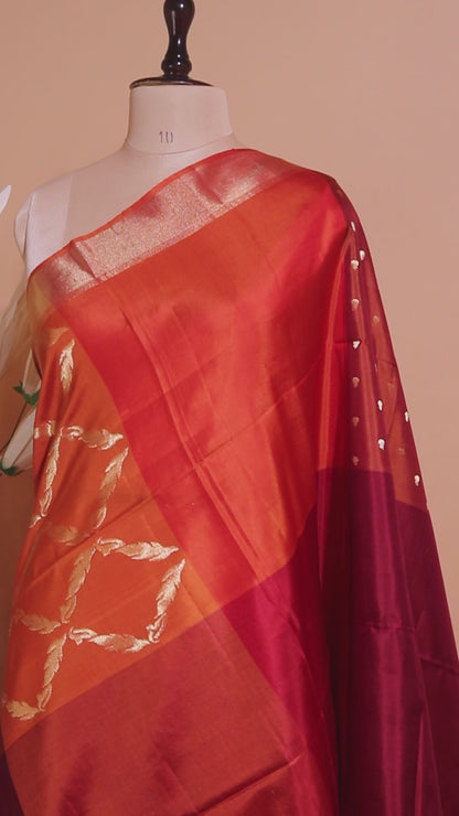 Contemporary Style Rangkaat Sarees In Pure Silk