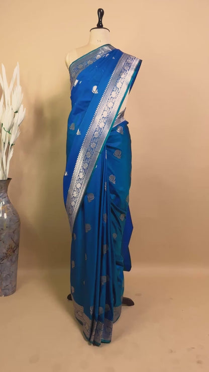 Mashru Silk Flower Buti Saree