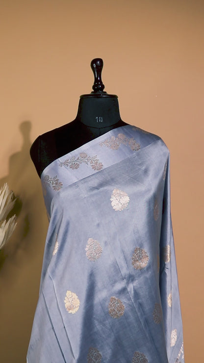 Pure Mashru Silk Contemporary Border Design